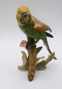 FIGURINA PARROCCHETTO BUDGERIGAR GOEBEL GERMANY 1973 GIALLO VERDE 7,5" VINTAGE - Foto 1 di 7