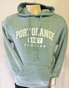 PORT ORANGE FLEECE SWEAT SHIRT HOODED PULLOVER KANGAROO POUCH POCKET - Picture 1 of 1