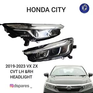 Honda City VX ZX CVT Left & Right Headlight Lamp Projector 2019-23 Less Used - Picture 1 of 24