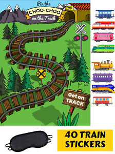 Jayd Products, Pin the Choo Choo on the Track, Kids Train Birthday Party Game