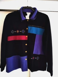 Vintage NAPA Valley Gr. XL Strickpullover mit Knopfleiste verziert und Kragen - Bild 1 von 15
