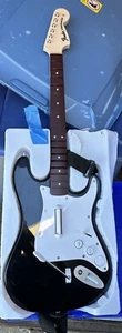 Black Fender Stratocaster Harmonix Rock Band 4 Guitar for PS4 w/ Strap 91261 - Picture 1 of 6