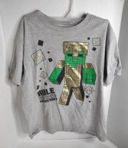 Mojang Gold Minecraft Creeper "Rule the Night" T-Shirt Größe Kinder M - Bild 1 von 6