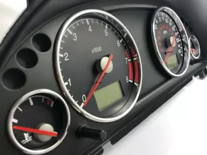 For Ford Mondeo Mk3 2000-2007 Polished Aluminium Chrome Gauge Trim Rings 4pcs - Picture 1 of 11