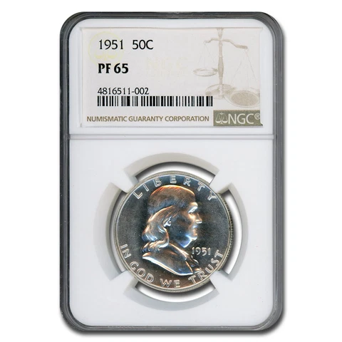 1951 Franklin Half Dollar PF-65 NGC - SKU#173202 Cover