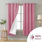 Blackout Eyelet Curtains Thermal Insulated Design 100% Soft & Wrinkle Free