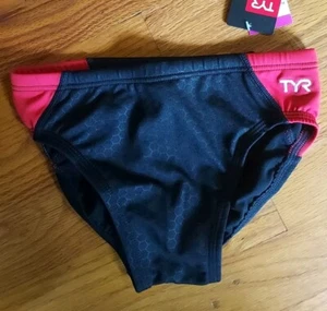 Herren Neu mit Etikett neu TYR Hexa Blade SPL schwarz rot Racer RHEX7A Slip Badeanzug 26 - Bild 1 von 6