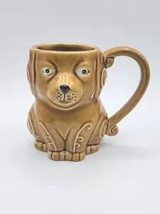 Taza de café de cerámica Brown Puppy Figural Dog Boston Warehouse 16 oz taza de té - Imagen 1 de 13