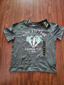 AC DC Youth T Shirt Sz Small 6/6x Gray High Voltage Short Sleeve B88 - Picture 1 of 2