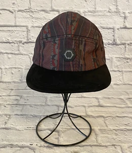 Empyre Colorful Tribal Print Adj Strap Hat Aztec Black Suede Brim 5 Panel - Picture 1 of 10