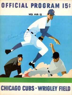 Vince Lloyd JSA Signed 1970 Chicago Cubs Program vs Giants w/ Tickets Autograph - Image 1 of 2