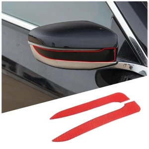 Red Carbon Side Mirror Strip Decor Trim Kit For BMW 8 Series G14 G15 G16 19-22 - Picture 1 of 9