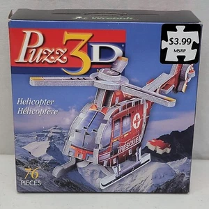 New Sealed Puzz 3D Helicopter - 76 Pieces From 2000 - Picture 1 of 5