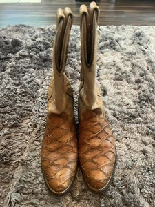 Rudel Damas Botas Exóticas Para Mujer Talla 4 E Cuero Botas Vaqueras Occidentales Multicolor - Imagen 1 de 12