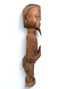 Lobi: Figur mit Kinnbart | Braune Patina | Sammlung Katsouros | Höhe 40,5 cm - Bild 1 von 6