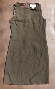 Vestido informal esquina verde oliva sin mangas carrera trabajo para mujer talla 2 - Imagen 1 de 3