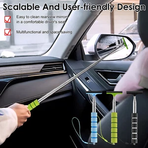 3Pcs Car Side Mirror Squeegee 38.6inch Retractable Car Rearview Mirror ShdfL - Picture 1 of 11