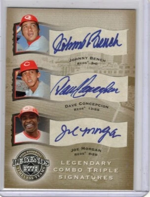 2004 Upper Deck Legends 永恒球队签名 /25 Bench Morgan Concepcion Reds — 第 1/2 张图片
