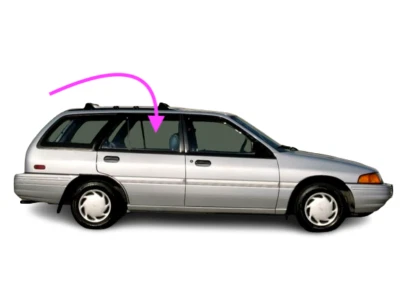 Compatível com: 91-93 Ford Escort 4DR Station Wagon passageiro porta traseira direita janela vidro - Imagem 1 de 4