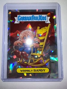 Cubo de basura niños cromo serie 1 refractor atómico 35a arrugado Randy Topps OS1 - Imagen 1 de 2