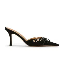Tony Bianco Black Shae Heel, Size AU 6, Slip On Pointed Mule Stiletto,Suede.BNIB - Picture 1 of 10