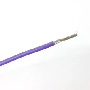25' 10AWG VIOLET Hi Temp PTFE Insulated Silver Plated 600 Volt Hook-Up Wire - Picture 1 of 1