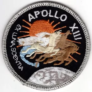 APOLLO 13 XIII EX LUNA SCIENTIA CREW PATCH EMBROIDERED IRON ON PATCH - Picture 1 of 2
