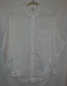 CAMISA DE VESTIR BROOKS BROTHERS 1818 Slim Fit 17-36 Amarillo Palestino - Imagen 1 de 10