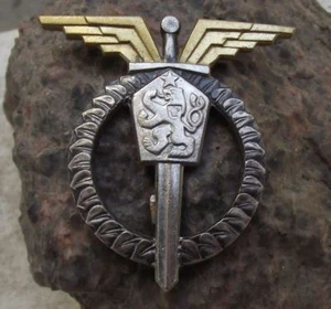 Czechoslovakian CSLA Air Force Pilot Winged Sword Uniform Badge 2nd Class  - Picture 1 of 2
