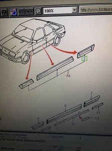 Original Neu Ford Sierra Mk1 hinten rechts Tür Chrom Karosserieform - 5 Türen Neu aus altem Lagerbestand - Bild 1 von 8