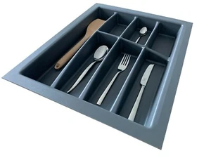 Design Besteckeinsatz BR 45 mit 7 Fächern für 45er Schubkasten, dunkelgrau  - Bild 1 von 5
