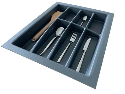 Designer cutlery insert BR 45 with 7 compartments for 45 drawer, Dark Grey  - Image 1 of 4