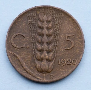 1920 R Italy 5 Centesimi KM# 59 - Vittorio Emanuele III - Picture 1 of 2