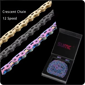 Catena bici premium 12 velocità - perno cavo Crescent Tech per SRAM/Shimano 126Links - Foto 1 di 22