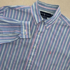 Ralph Lauren Button Down Herren 16-34/35 Classic Fit Shriped Paded Pony Langarm - Bild 1 von 5