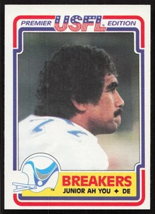 1984 Topps USFL #75 Junior Ah You New Orleans Breakers HIGH GRADE  - Picture 1 of 2