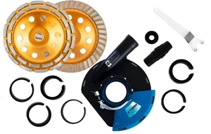 Absaughaube Winkelschleifer 180/230 + 2x Diamantschleiftopf 180 Segment Turbo - Bild 1 von 15