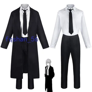 Anime Motosierra Hombre Makima Cosplay Traje Camisa Gabardina Pantalones Conjunto Completo Uniformes - Imagen 1 de 10
