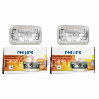 2 pc Philips Low Beam Headlight Bulbs for Renault Encore 1986 Electrical td - Image 1 of 4