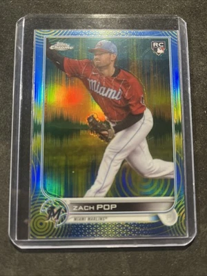2022 Topps Chrome Sonic Zach Pop #41 Blue  Yellow Sonic Pulse Refractor /75 (RC) - Image 1 of 3