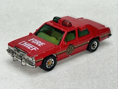 Vintage 1987 Matchbox Ford LTD Fire Chief Car Fire Department 1:69 - Image 1 of 4
