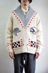 UNBENUTZT Cowichan Pullover Cardigan Strick Japan Designer Marke Wolle handgestrickt - Bild 1 von 10