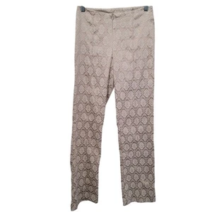 Pantaloni bootcut White House Black Market vintage Y2K made in USA taglia 2 vita media jacquard - Foto 1 di 15