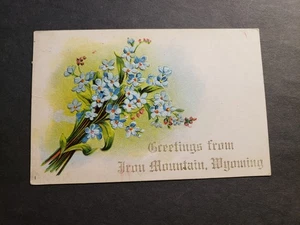 DIAMOND, WYOMING 1910 DPO Cover IRON MOUNTAIN Postcard WY to Omaha, NE - Picture 1 of 2