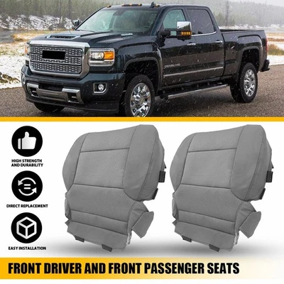 Par de fundas de asiento delanteras inferiores de tela para Chevrolet Suburban/Tahoe/Silverado 15-19 Foto 1 de 4