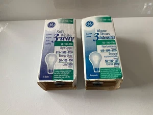 VTG New Old Stock GE Soft White 3 Way Light Bulb 50-100-150 2 Bulbs - Picture 1 of 4
