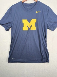 Nike Mens Large Team Issued University of Michigan Football Short Sleeve T-Shirt - Picture 1 of 6