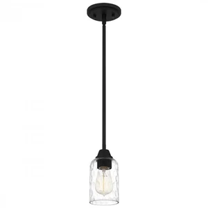 Quoizel ACA1504MBK,DISPLAY OPEN BOX, 1-Light mini pendant in Matte Black - Picture 1 of 2