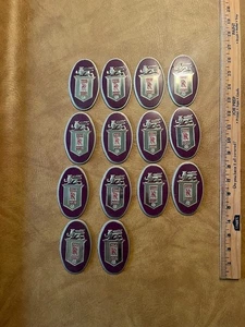 VINTAGE 1950's Wheaties Cereal Tin Car Badge Emblem Rolls Royce Lot of 14 - Picture 1 of 8