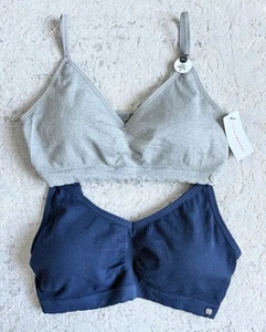 NWT Lucky Brand 2 Pack Seamless Ruched Bras Laser Cut Perforated Women’s LARGE L - Picture 1 of 5
